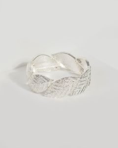 Silver Metal Leaf Stretch Bracelet sold by Collete Hayman