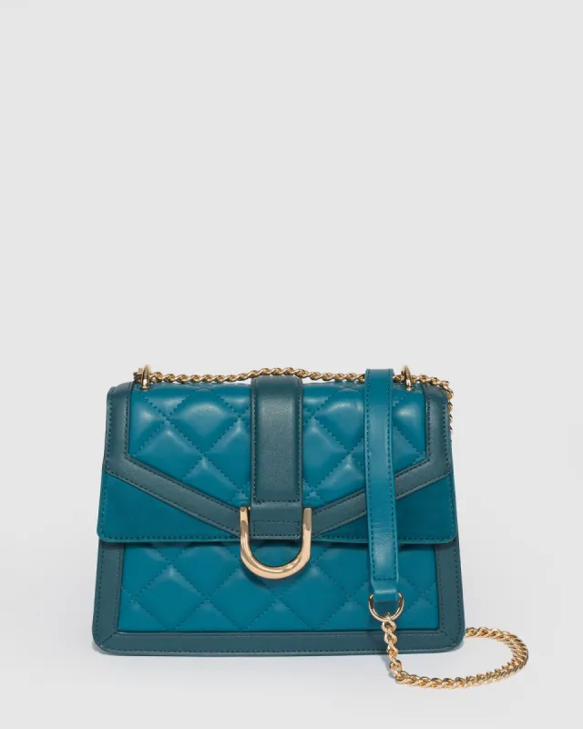 Teal Rachel Ring Crossbody Bag sold by Collete Hayman