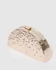 Gold Narelle Textured Box Clutch Bag sold by Collete Hayman
