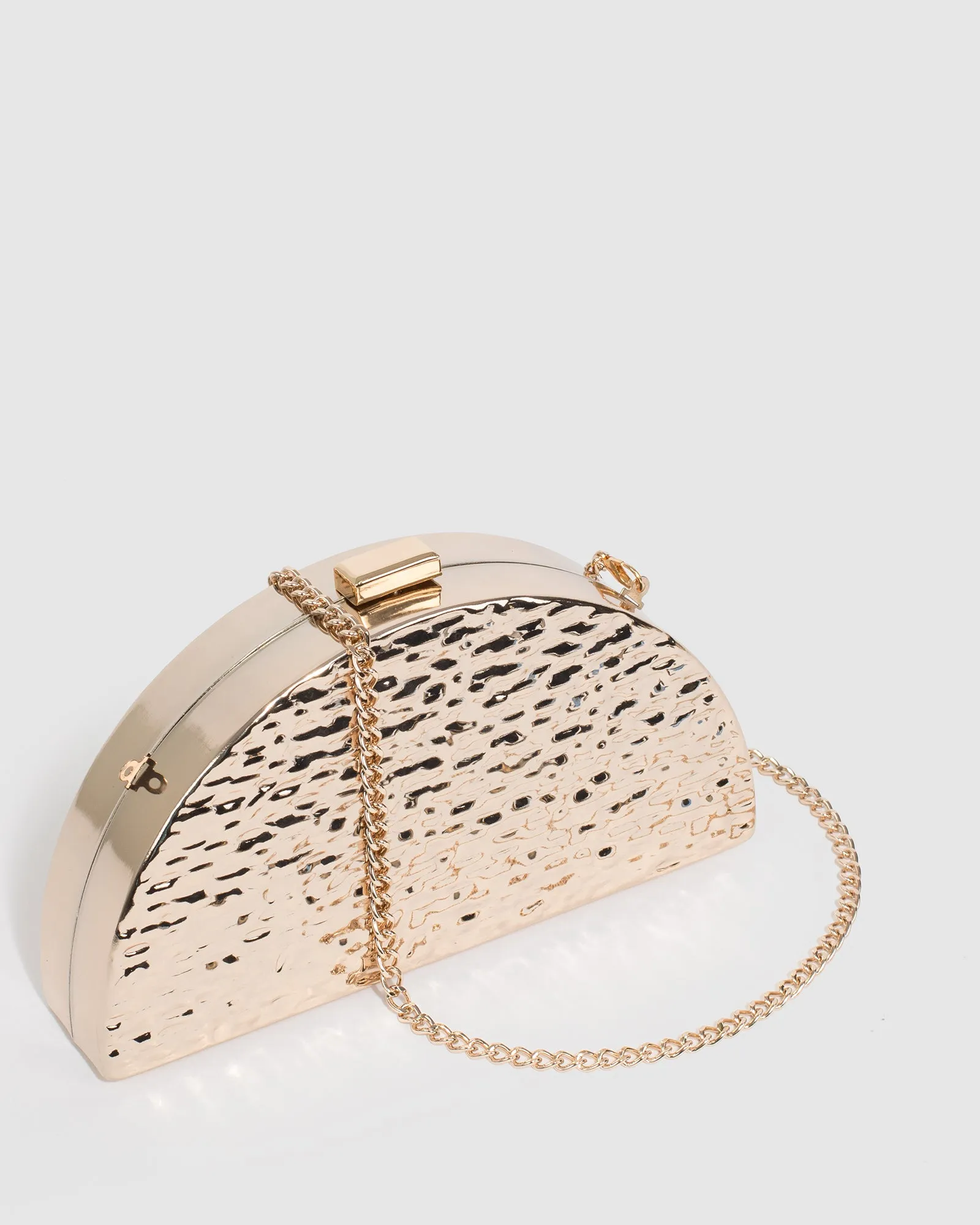 Gold Narelle Textured Box Clutch Bag sold by Collete Hayman product image thumbnail 3