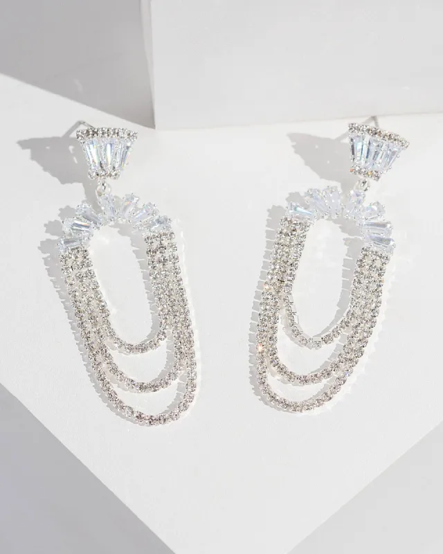 Crystal Loop Drop Earrings made by Collete Hayman