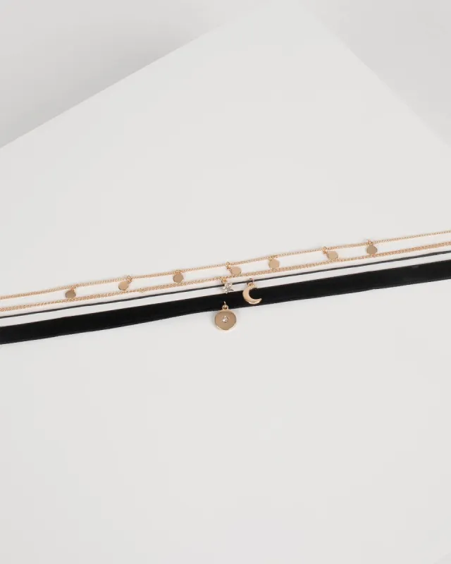 Gold and Black Velvet Choker Pack sold by Collete Hayman