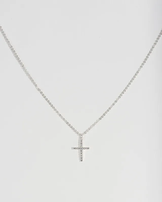 Crystal Fine Cross Cubic Zirconia Necklace sold by Collete Hayman