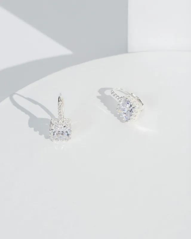 Crystal Classic Square Cubic Zirconia Hoop Earrings sold by Collete Hayman