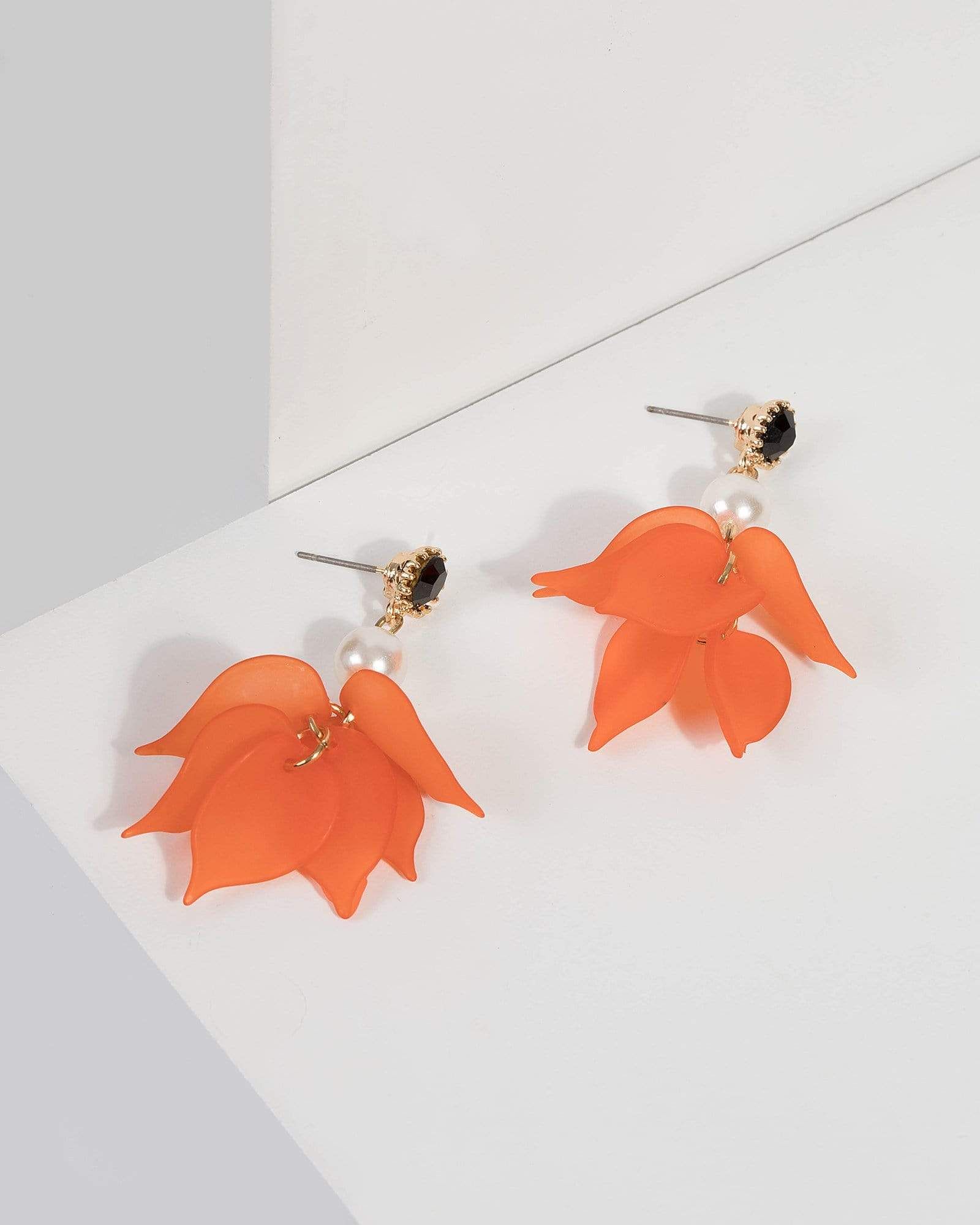 Orange Petal Drop Earrings sold by Collete Hayman
