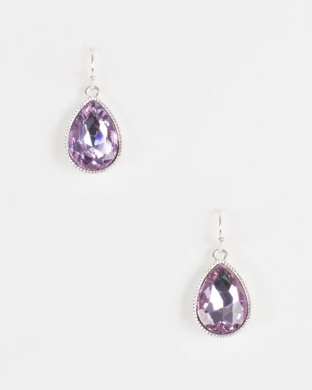 Iridescent Pear Crystal Drop Earrings sold by Collete Hayman