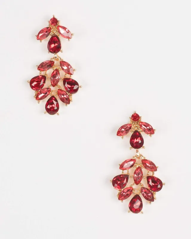 Red Crystal Encrusted Earrings sold by Collete Hayman
