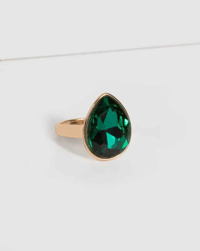 Emerald Crystal Cocktail Ring sold by Collete Hayman