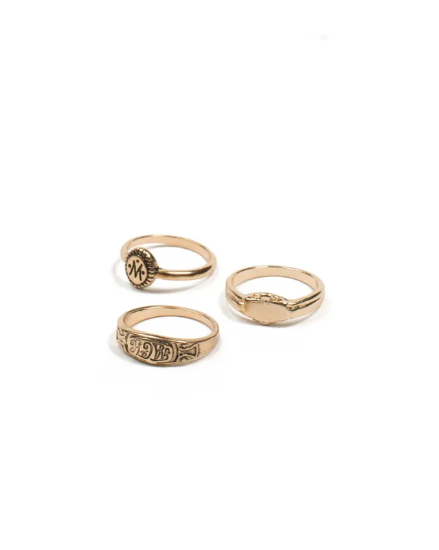 Mini Gold Signet Ring Pack - Medium sold by Collete Hayman