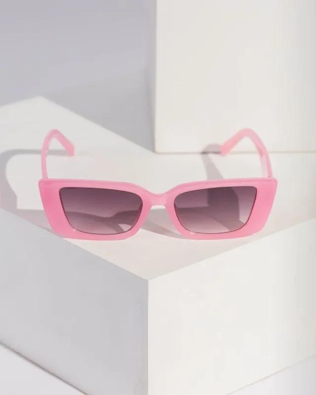 Pink Winged Rectangle Sunglasses sold by Collete Hayman
