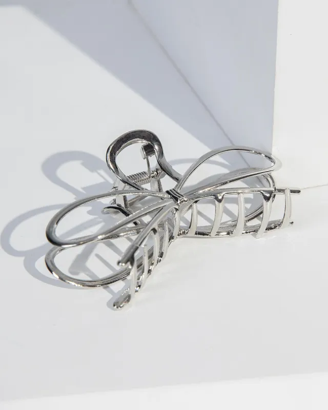 Silver Simple Metal Bow Claw Clip sold by Collete Hayman