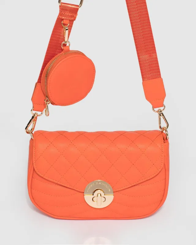 Orange Adwowa Quilted Crossbody Bag sold by Collete Hayman