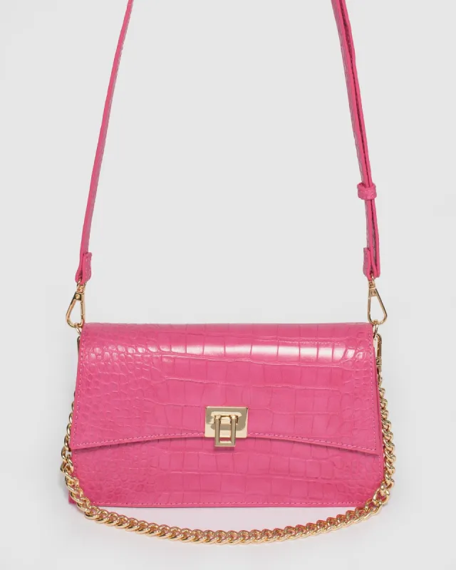 Pink Alana Lock Shoulder Bag sold by Collete Hayman
