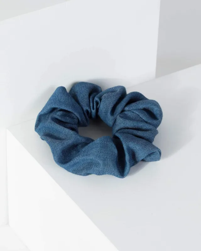 Blue Plain Denim Scrunchie sold by Collete Hayman