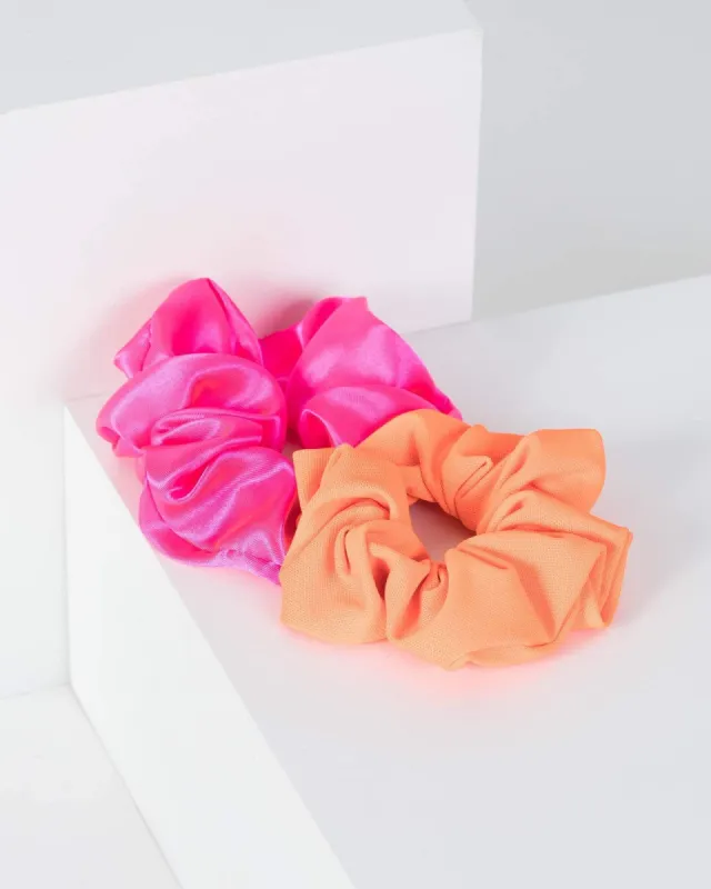 Multi Colour 2 Pack Bright Neon Scrunchies sold by Collete Hayman