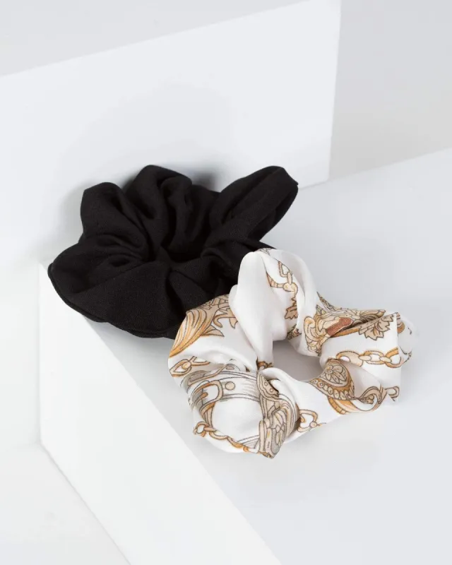Multi Colour 2 Pack Print Scrunchie sold by Collete Hayman