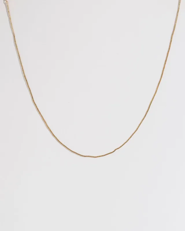 Gold 48cm Fine Box Chain Necklace sold by Collete Hayman