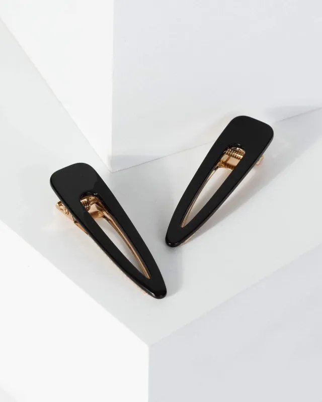 Black 2 Pack Colour Hair Clips sold by Collete Hayman