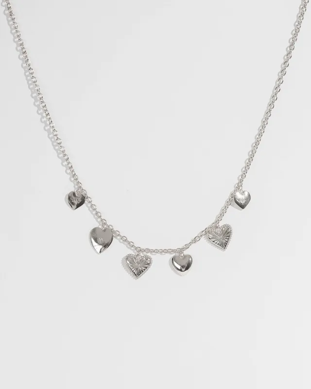 Silver Heart Pendants Necklace sold by Collete Hayman