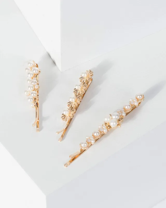 Gold 3 Pack Variety Mini Pearl Slides sold by Collete Hayman