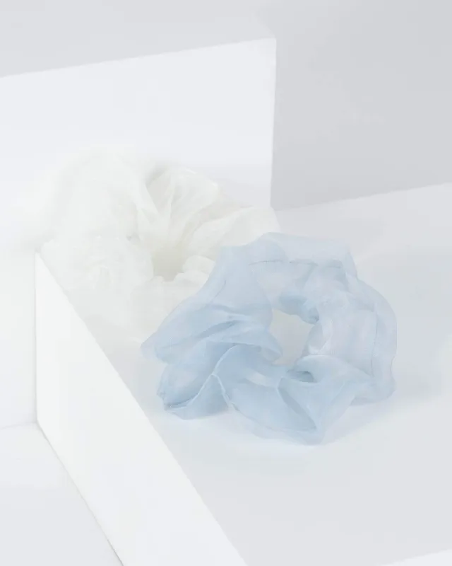 Multi Colour 2 Pack Organza Scrunchies sold by Collete Hayman