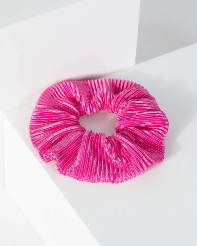 Pink Bold Crinkle Scrunchie sold by Collete Hayman
