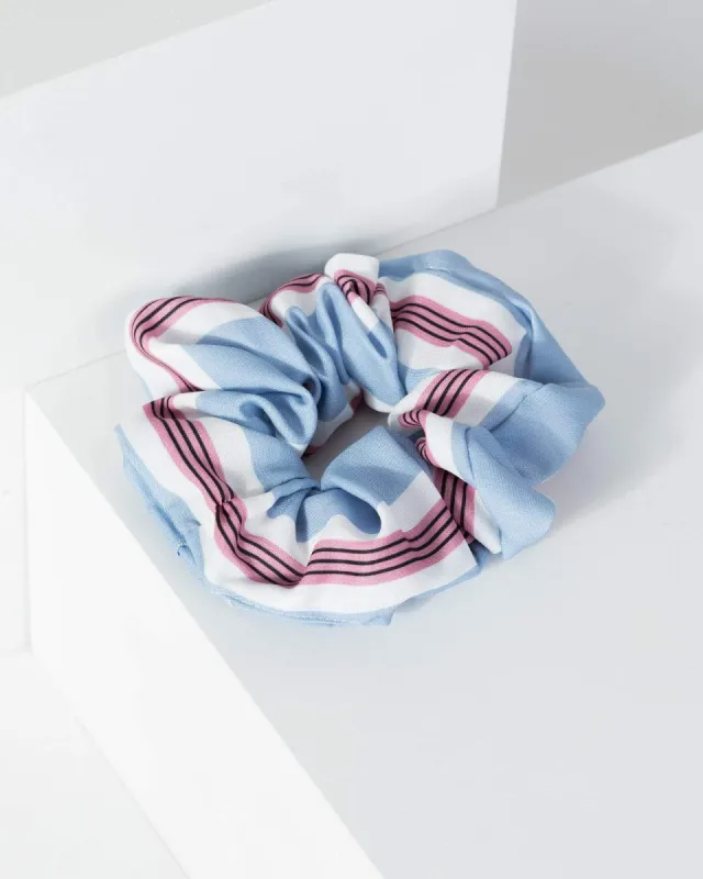 Multi Colour Bold Stripe Detail Scrunchie sold by Collete Hayman