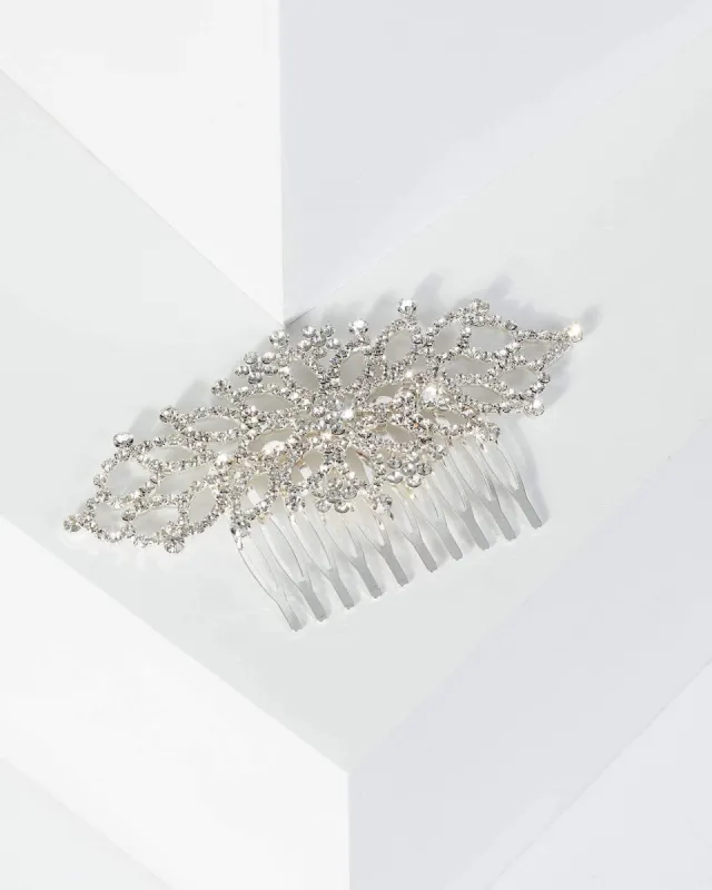 Silver Large Diamante Hair Slide sold by Collete Hayman