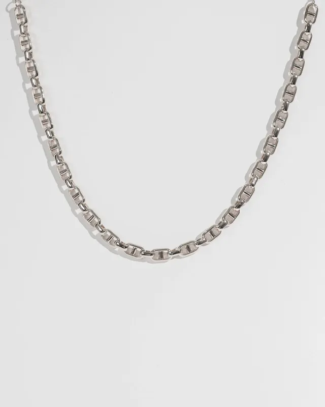 Silver Chunky Bike Link Chain Necklace sold by Collete Hayman