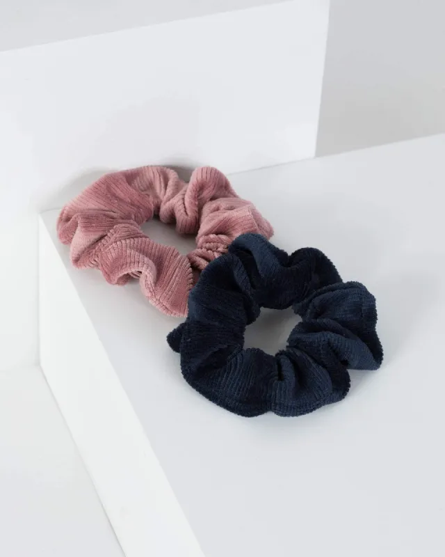 Multi Colour 2 Pack Cord Scrunchies sold by Collete Hayman