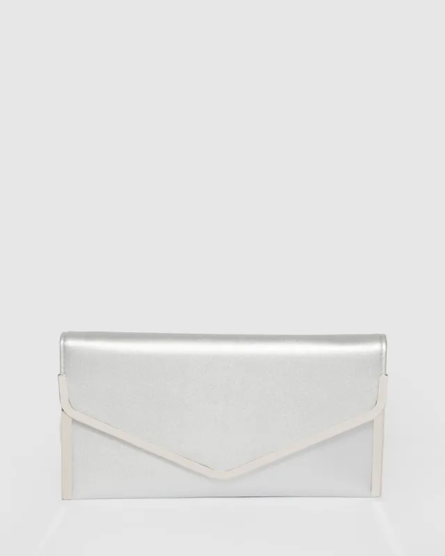 Didi Silver Clutch Bag sold by Collete Hayman