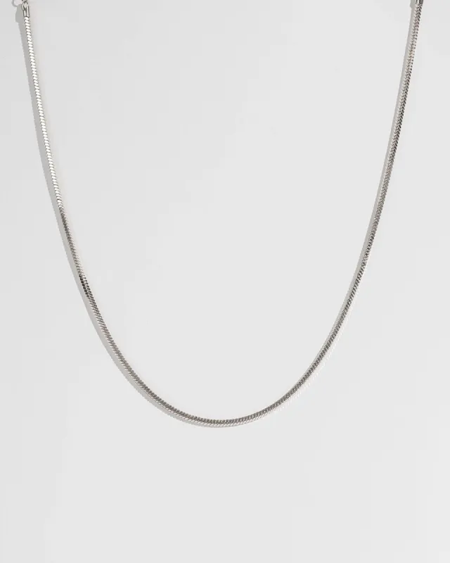 Silver 54cm Snake Box Chain Necklace sold by Collete Hayman