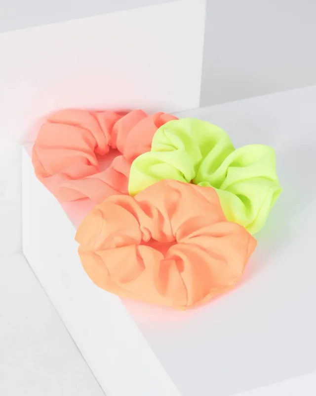 Multi Colour 3 Pack Large Neon Scrunchies sold by Collete Hayman