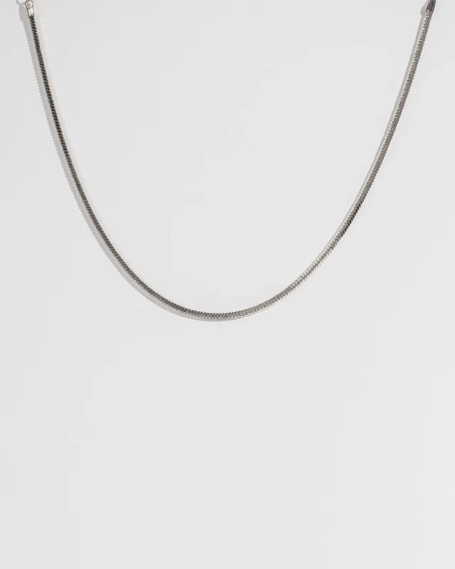 Silver 42cm Snake Box Chain Necklace sold by Collete Hayman