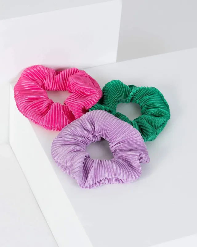 Multi Colour 3 Pack Crinkle Scrunchies sold by Collete Hayman
