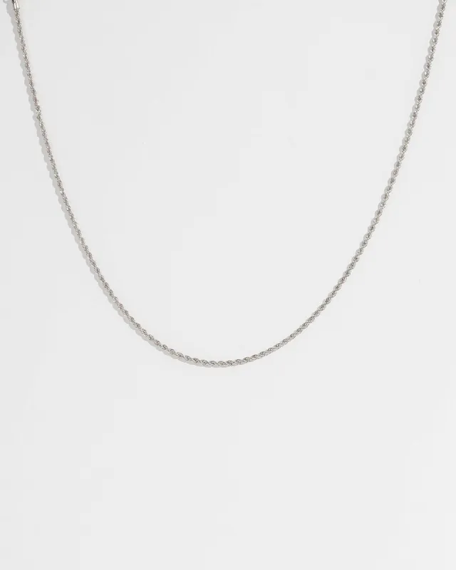 Silver 42cm Rope Chain Necklace sold by Collete Hayman
