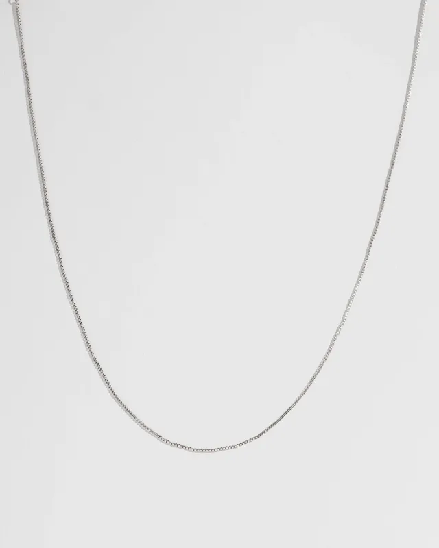 Silver 54cm Fine Box Chain Necklace sold by Collete Hayman