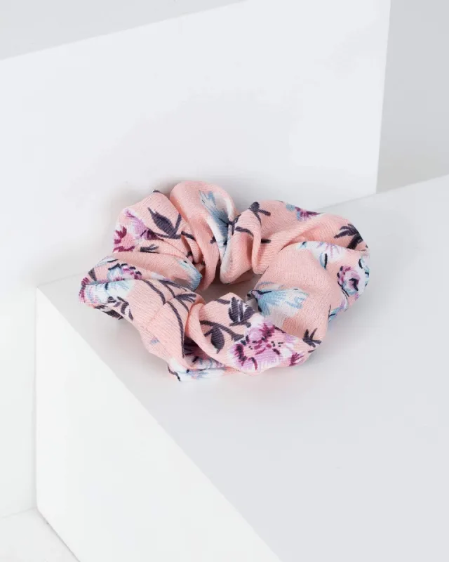 Pink Pretty Floral Print Scrunchie sold by Collete Hayman