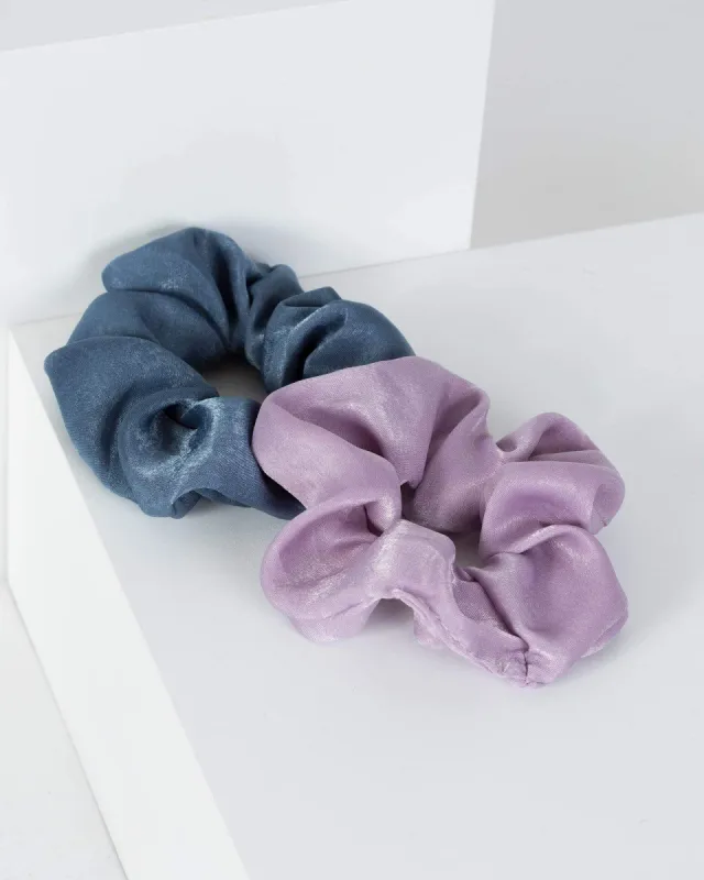 Multi Colour 2 Pack Plain Soft Scrunchies sold by Collete Hayman