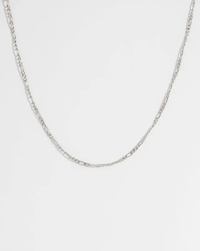 Silver 42cm Figaro Chain Necklace sold by Collete Hayman