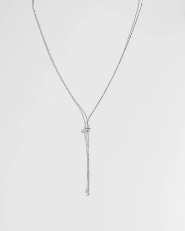 Silver Fine Chain Lariat Necklace sold by Collete Hayman
