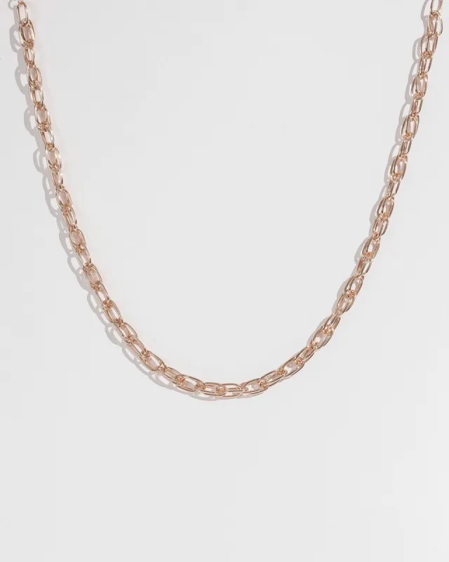 Rose Gold 48cm Oval Link Chain Necklace sold by Collete Hayman
