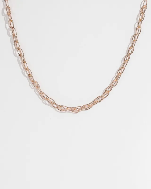 Rose Gold 42cm Oval Link Chain Necklace sold by Collete Hayman