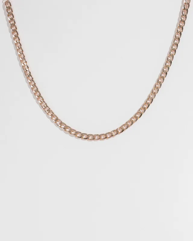 Rose Gold 42cm Curb Chain Necklace sold by Collete Hayman