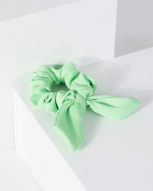 Green Mini Scarf Scrunchie sold by Collete Hayman