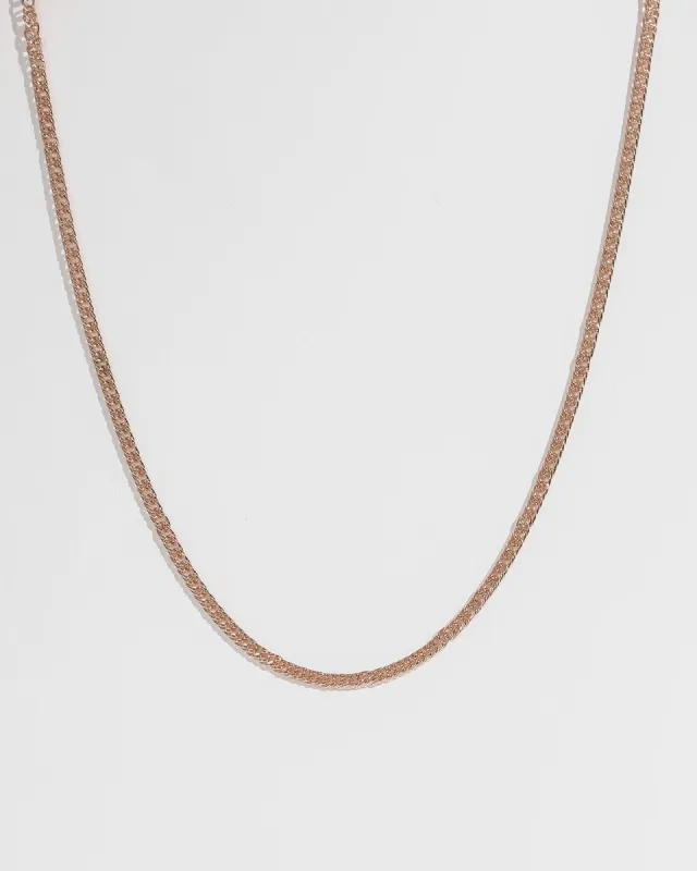 Rose Gold 54cm Double Curb Chain Necklace sold by Collete Hayman