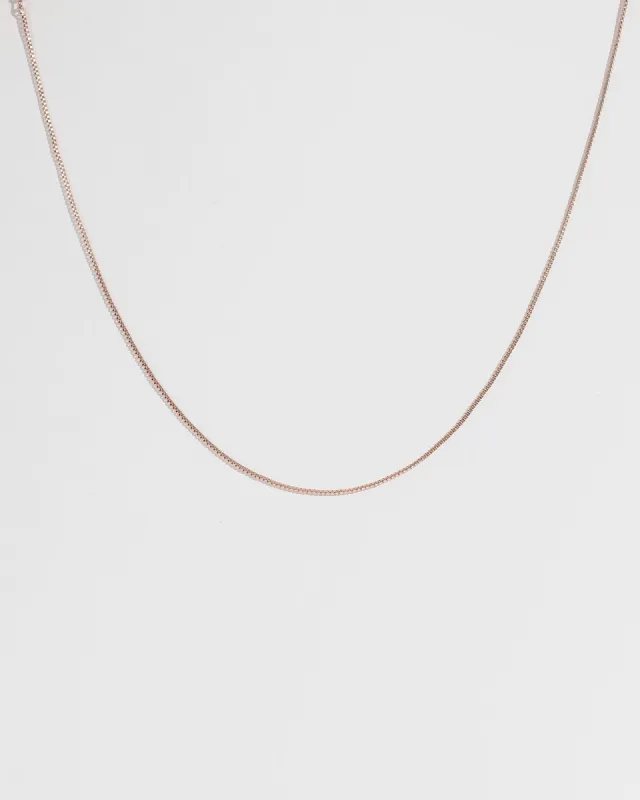 Rose Gold 42cm Fine Box Chain Necklace sold by Collete Hayman