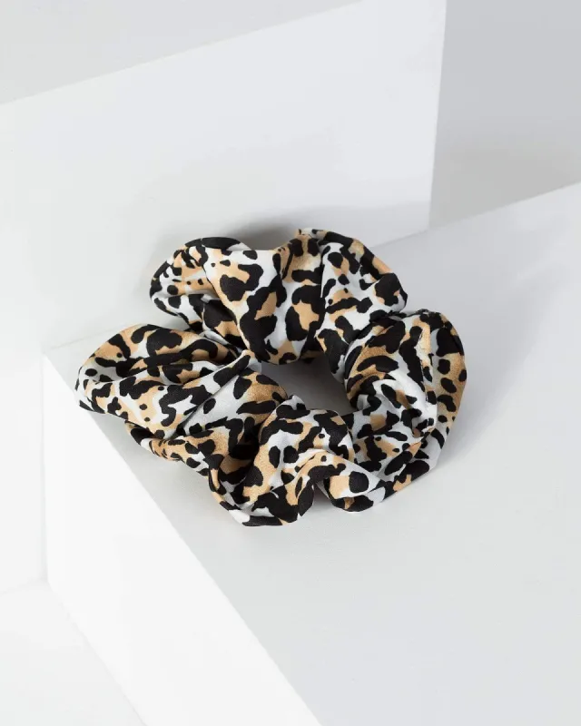Multi Colour Leopard Print Large Scrunchie sold by Collete Hayman