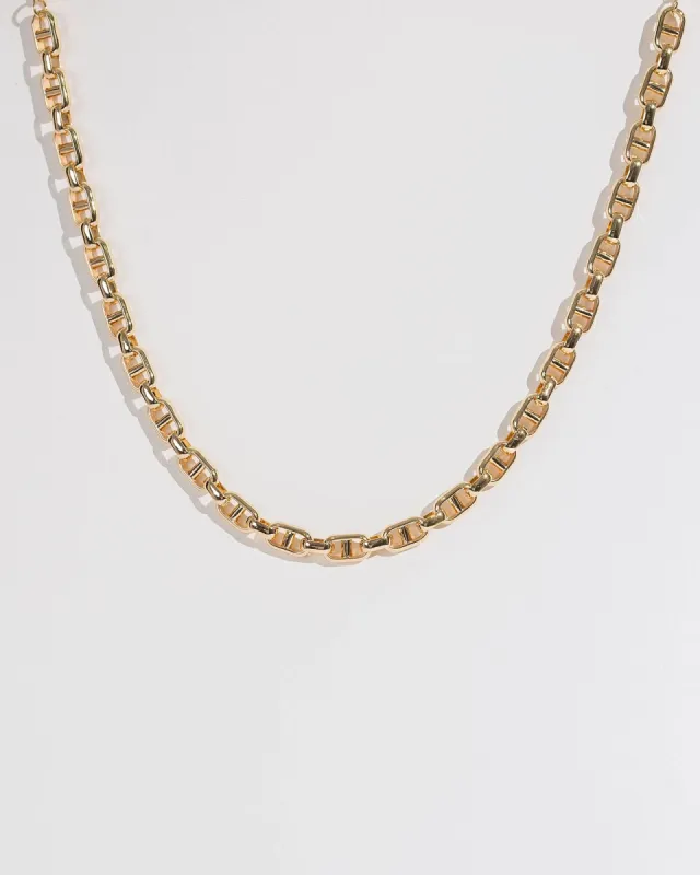 Gold Chunky Bike Link Chain Necklace sold by Collete Hayman