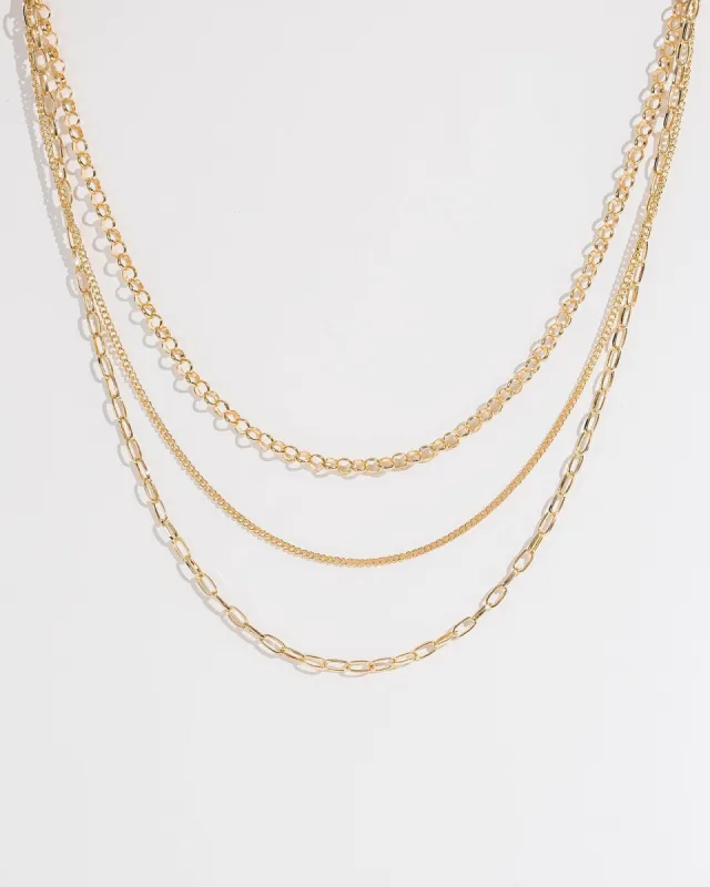 Gold Chunky Chain Layered Necklace sold by Collete Hayman